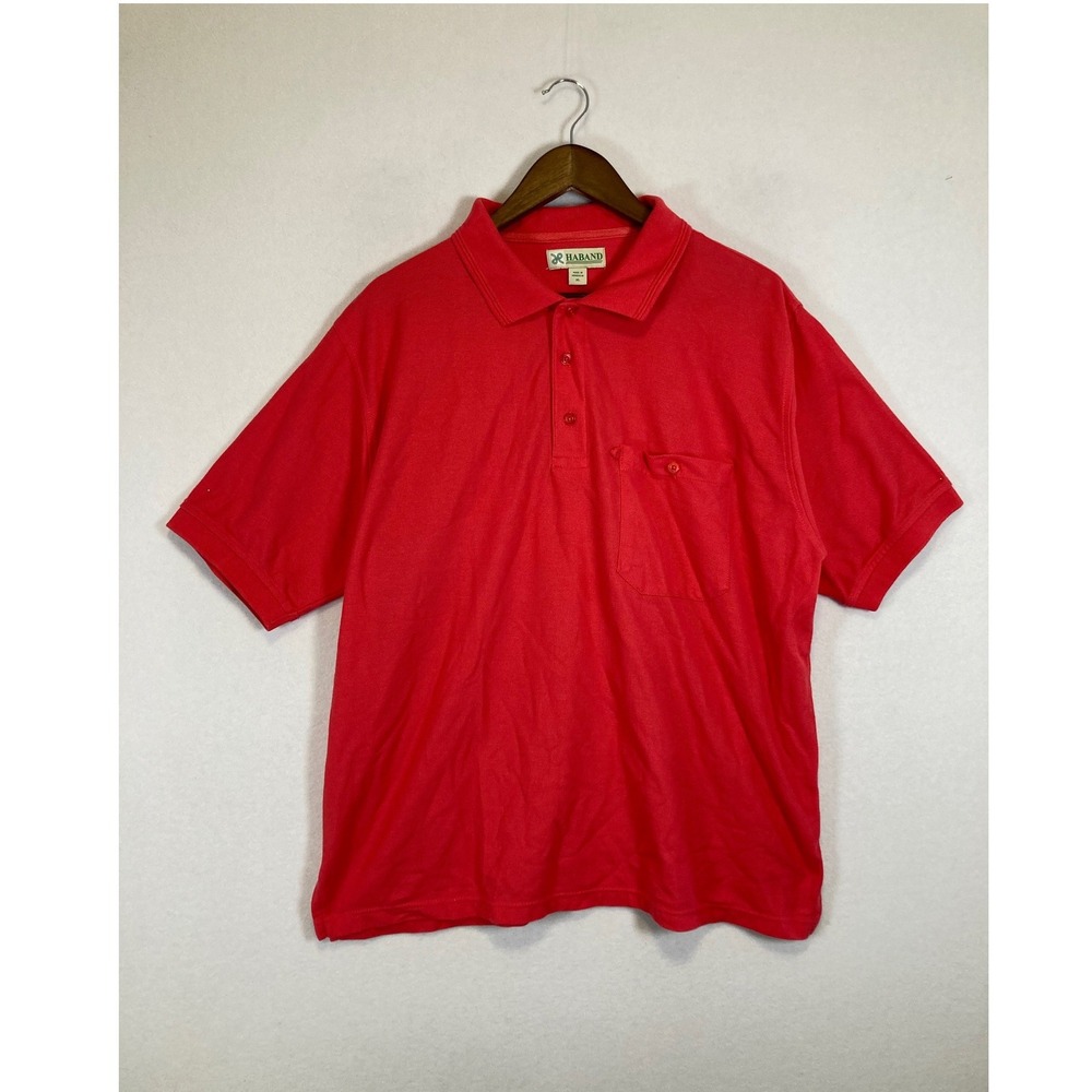 Classic‎ Haband Mens XL Short Sleeve Pique Pocket Polo Shirt 1HX